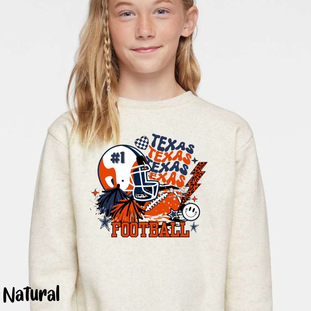 Kids UTSA Orange and Blue Collage T-shirt, Roadrunner Fan Gift, Gameday Tee for Kids, Orange and Blue T-shirt Toddler Tee Football Tee Team Spirit