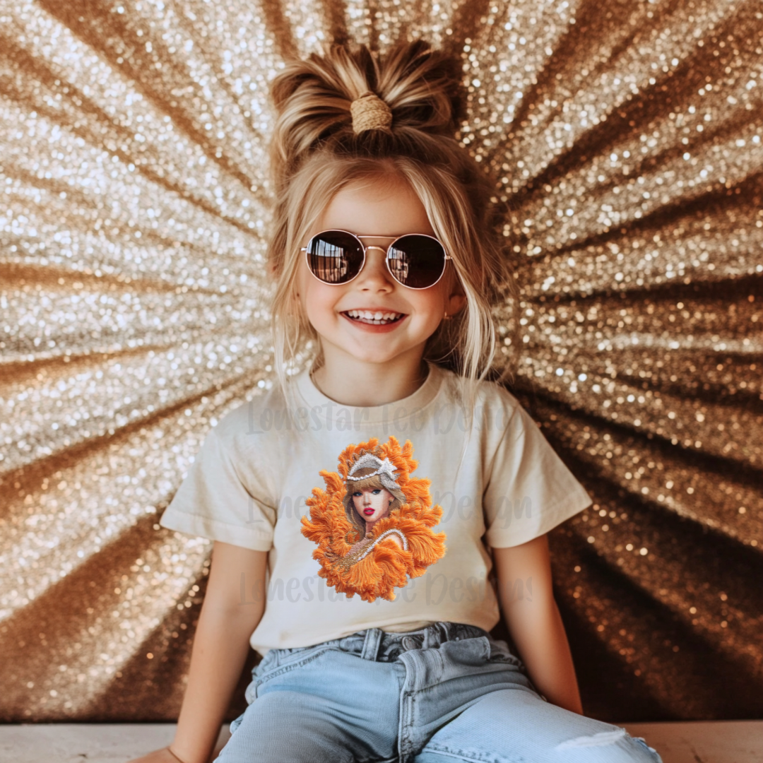Kids Showgirl T-shirt, FAUX Needle Point Sweatshirt for Toddlers