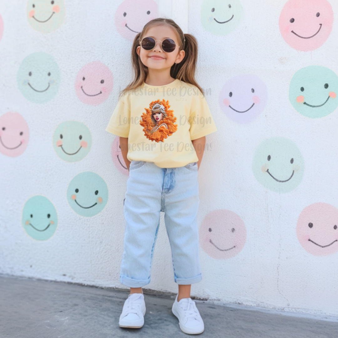 Kids Showgirl T-shirt, FAUX Needle Point Sweatshirt for Toddlers