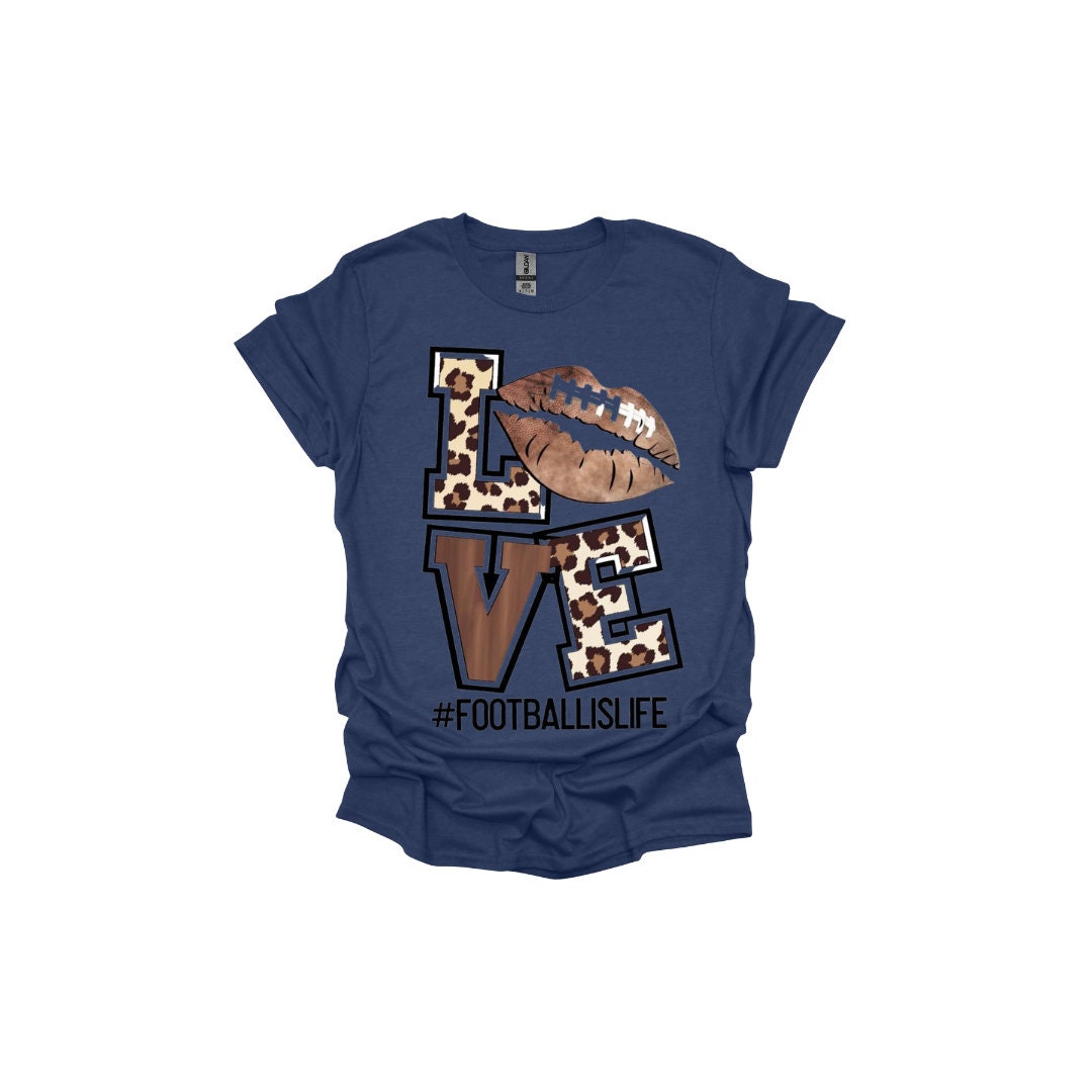Fall T-shirt Football t shirt Leopard T-shirt Football shirt Leopard and Football Shirts
