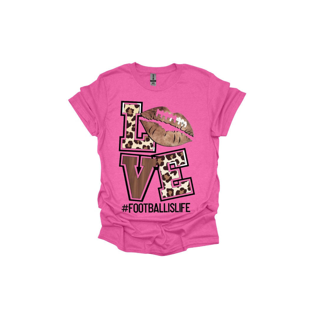 Fall T-shirt Football t shirt Leopard T-shirt Football shirt Leopard and Football Shirts