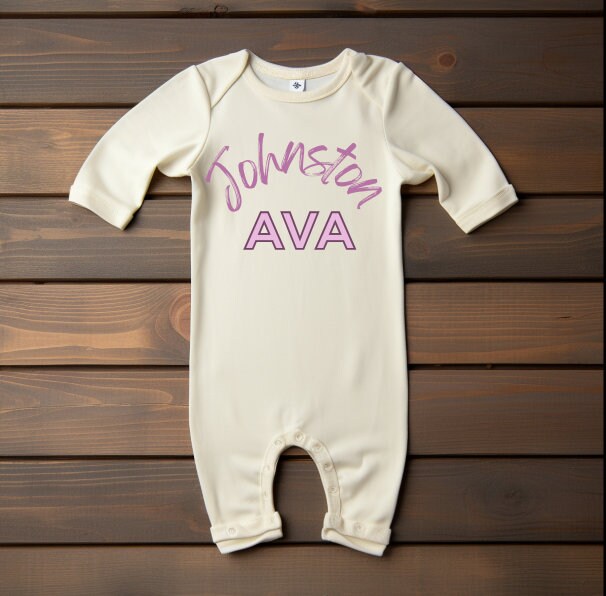 Personalized Name Soft Baby Long Sleeve Romper Gender Neutral Baby Shower Newborn Gift First Outfit