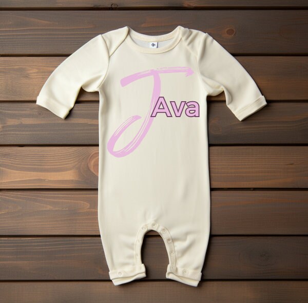 Personalized Name Soft Baby Long Sleeve Romper Gender Neutral Baby Shower Newborn Gift First Outfit