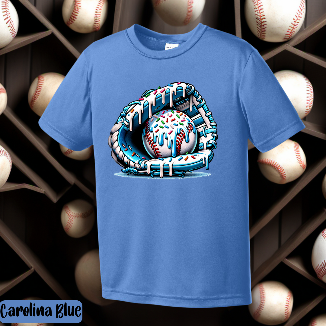 Baseball Glove Shirt Baseball Drip Tee Baseball Drip Kids Tee Youth DriFit Tee Ice Cream Drip Shirt Travel Ball Swag Youth Baseball Gear