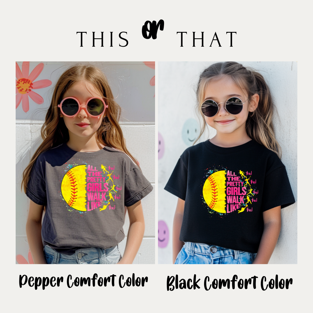 Softball Kids Shirt : All The Pretty Girls - Game Day Tee