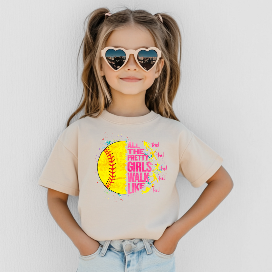 Softball Kids Shirt : All The Pretty Girls - Game Day Tee