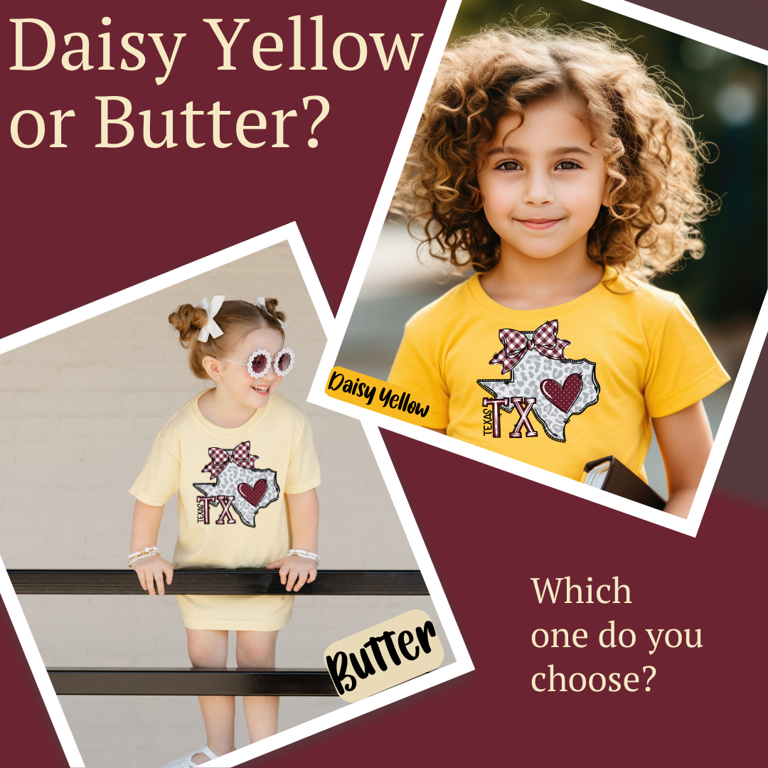 Kids TAMU Texas Distressed T-shirt Design Texas Comfort Colors® Shirt Texas Retro Style Coquette Bow Tee Game Day TAMU T-shirt Fan Gift