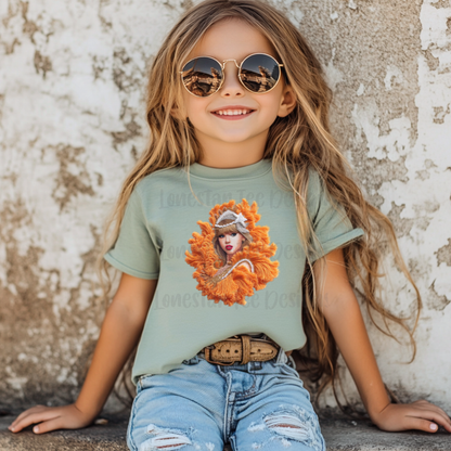 Kids Showgirl T-shirt, FAUX Needle Point Sweatshirt for Toddlers