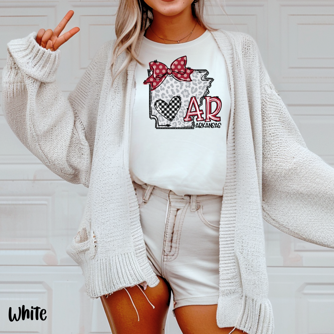 Arkansas State Bow T-Shirt: Pride Travel Tee