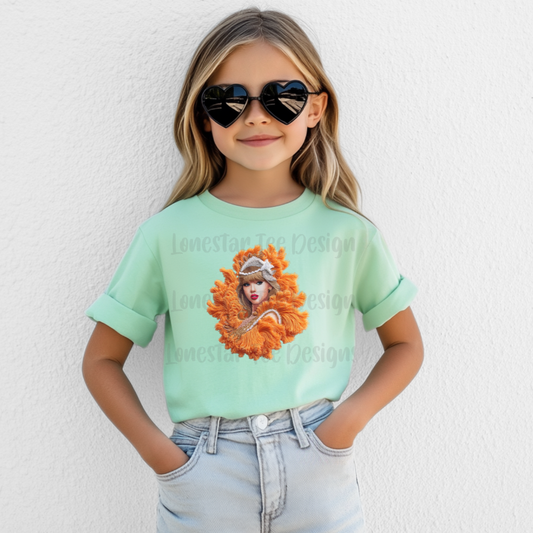 Kids Showgirl T-shirt, FAUX Needle Point Sweatshirt for Toddlers