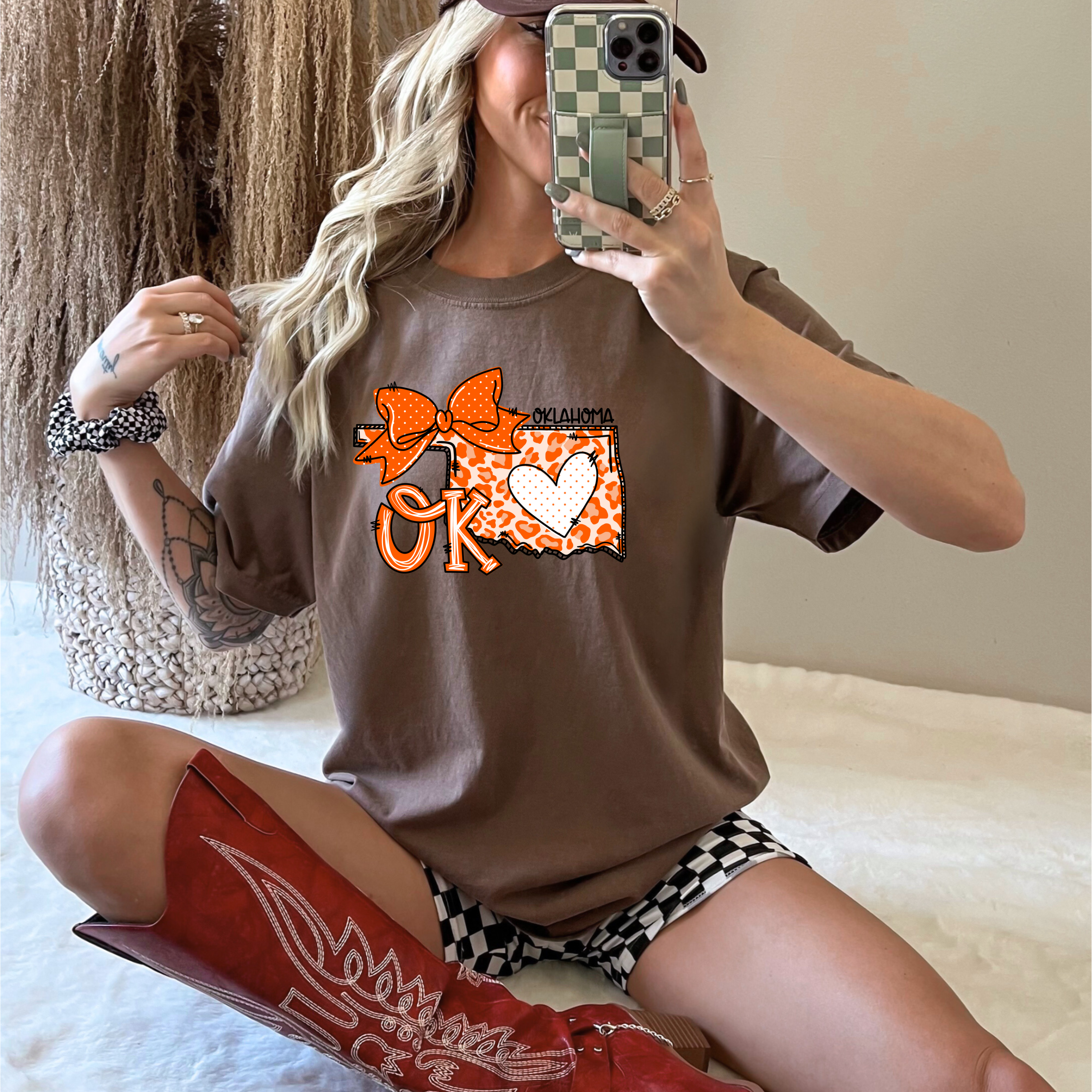 Oklahoma Vintage Shirt - College Team -Oklahoma Football Bow Tee, Oklahoma State Shirt