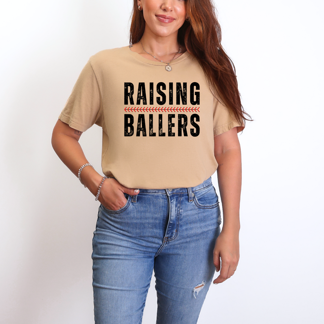 Baseball Softball Mom Shirt, Raising Ballers Shirt, Baseball Season Tee, Softball Mom TShirt, Game Day Shirt, Baseball Lover