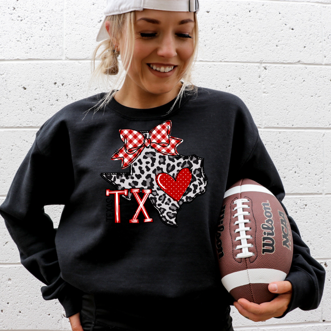 Tech Texas Distressed T-shirt Design Texas Comfort Colors® Shirt Texas Tech Retro Style Bow Tee Game Day Raider Tshirt Fan Gift Football Tee