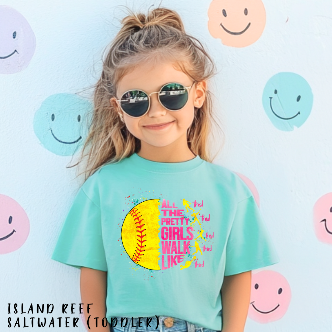 Softball Kids Shirt : All The Pretty Girls - Game Day Tee