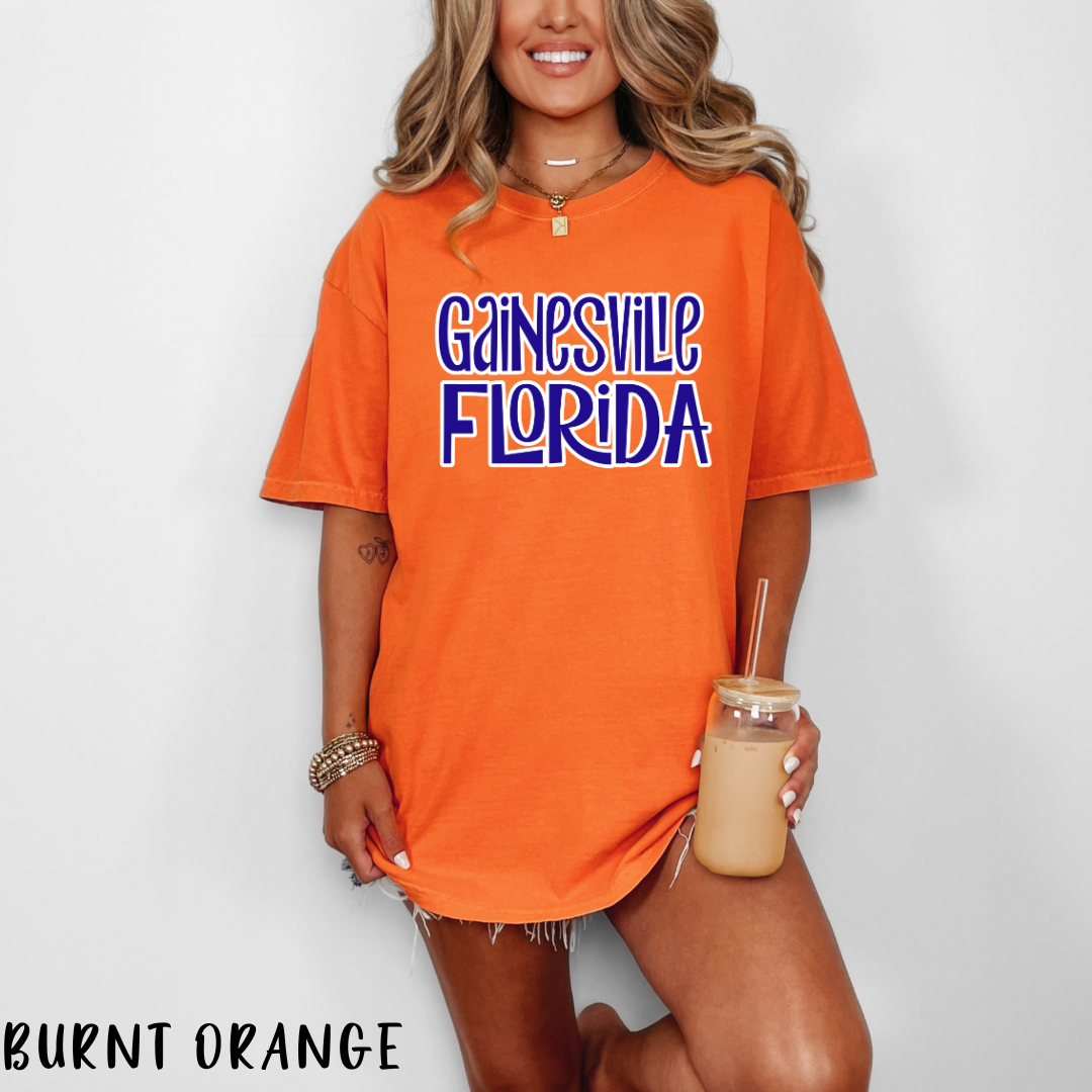 Gainesville Florida Shirt, Florida Short Sleeve Shirt, Comfort Colors shirt, Gators sports shirt, Gameday Tee, Football Fan Gift Gameday Tee