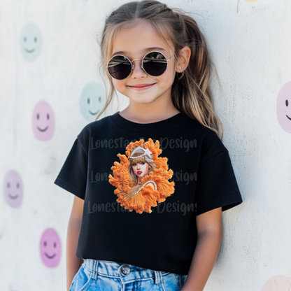 Kids Showgirl T-shirt, FAUX Needle Point Sweatshirt for Toddlers