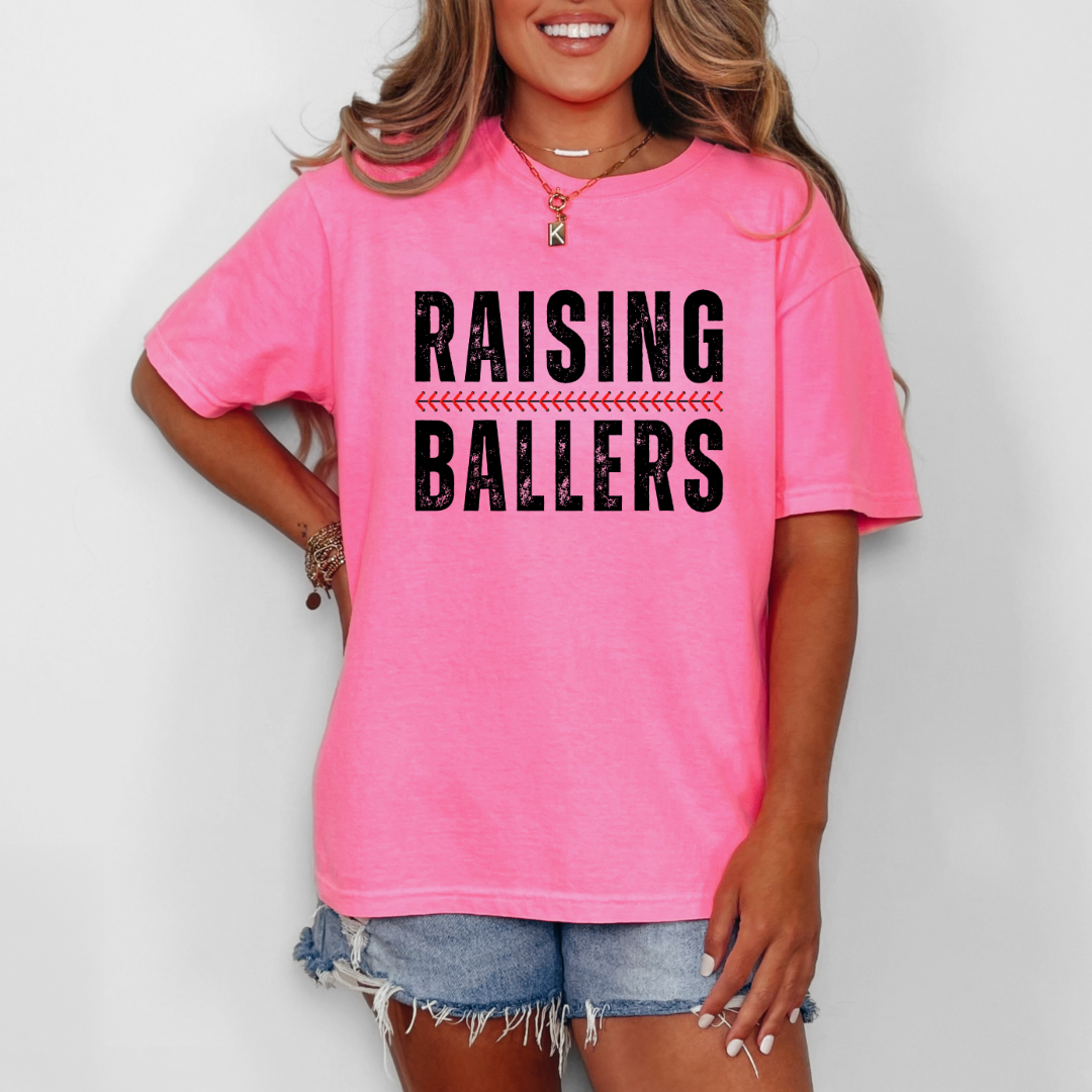 Baseball Softball Mom Shirt, Raising Ballers Shirt, Baseball Season Tee, Softball Mom TShirt, Game Day Shirt, Baseball Lover