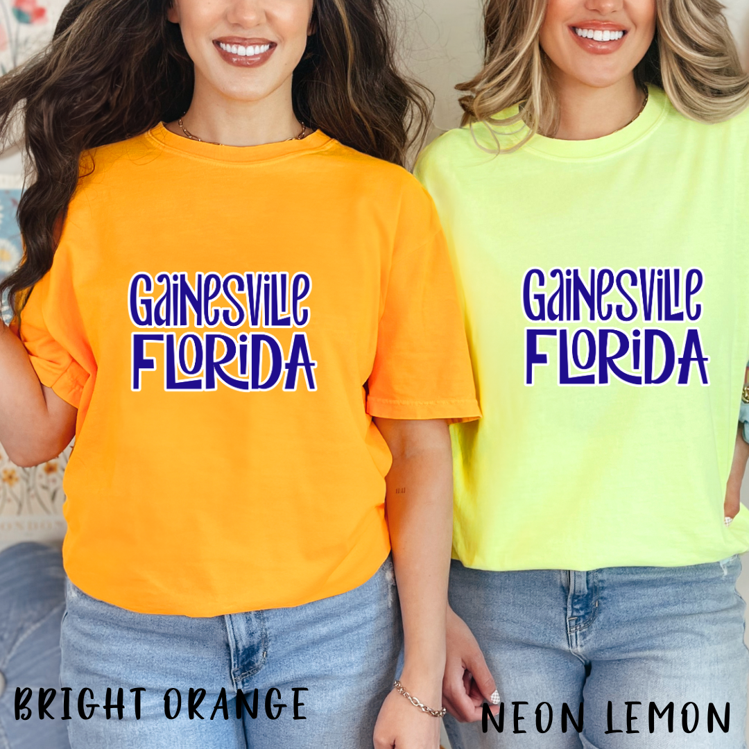 Gainesville Florida Shirt, Florida Short Sleeve Shirt, Comfort Colors shirt, Gators sports shirt, Gameday Tee, Football Fan Gift Gameday Tee