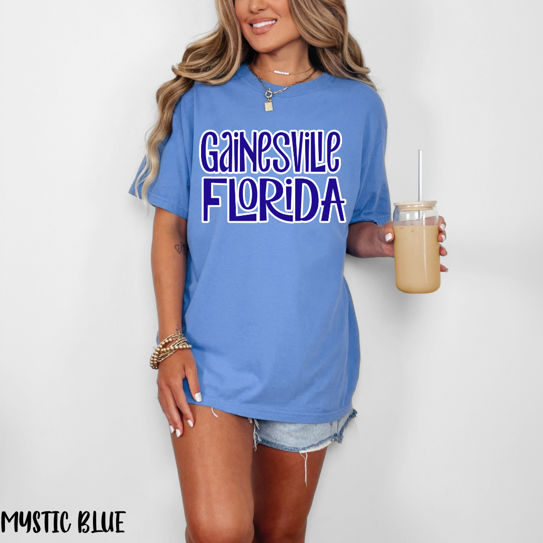 Gainesville Florida Shirt, Florida Short Sleeve Shirt, Comfort Colors shirt, Gators sports shirt, Gameday Tee, Football Fan Gift Gameday Tee