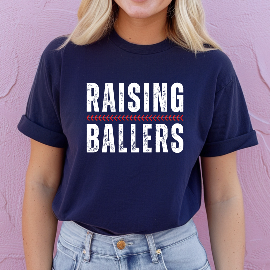 Baseball Softball Mom Shirt, Raising Ballers Shirt, Baseball Season Tee, Softball Mom TShirt, Game Day Shirt, Baseball Lover