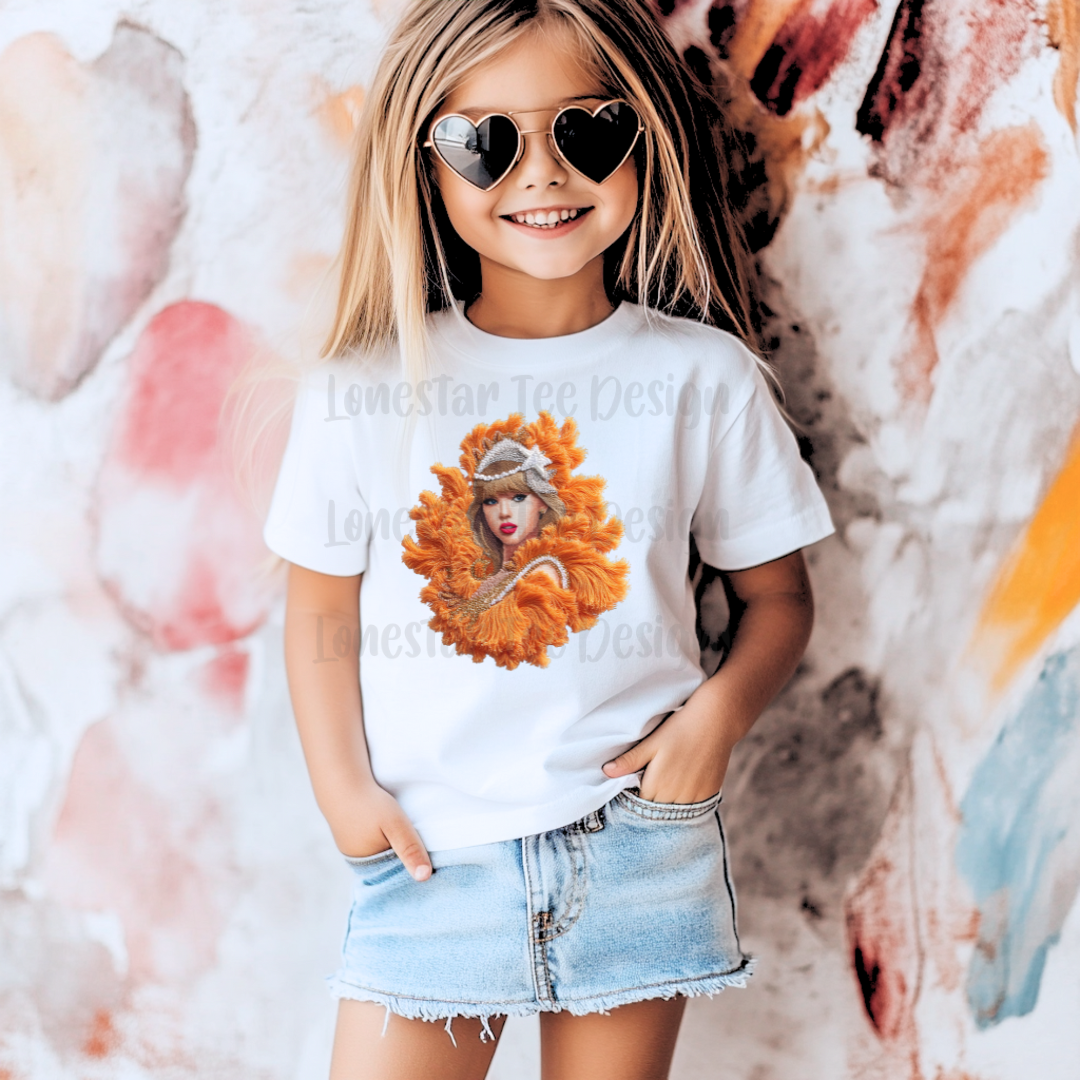 Kids Showgirl T-shirt, FAUX Needle Point Sweatshirt for Toddlers