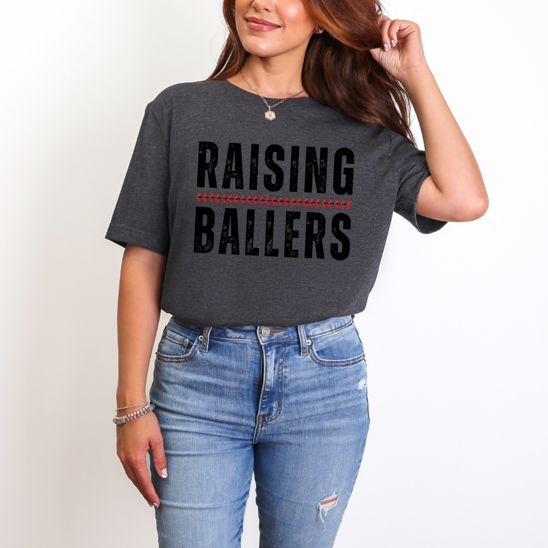 Baseball Softball Mom Shirt, Raising Ballers Shirt, Baseball Season Tee, Softball Mom TShirt, Game Day Shirt, Baseball Lover