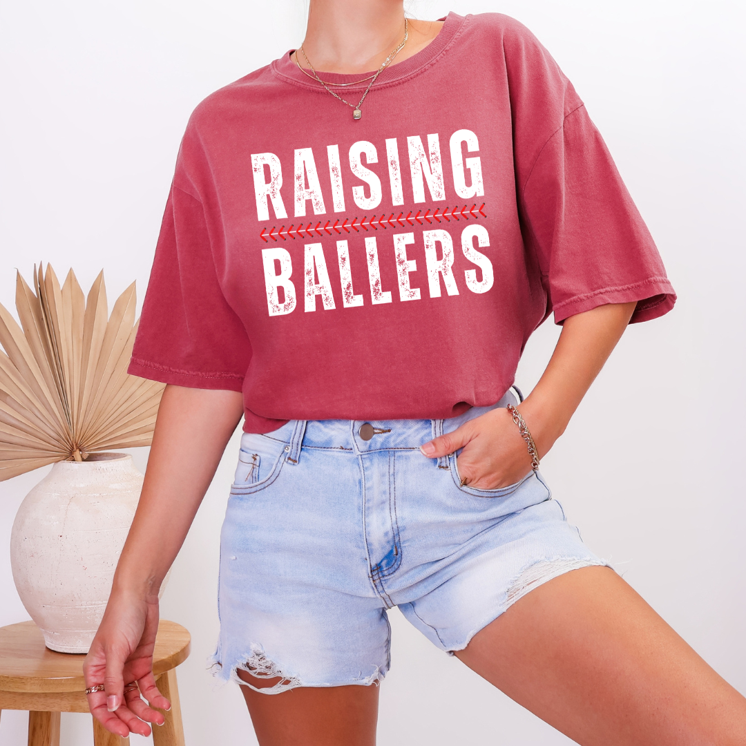 Baseball Softball Mom Shirt, Raising Ballers Shirt, Baseball Season Tee, Softball Mom TShirt, Game Day Shirt, Baseball Lover