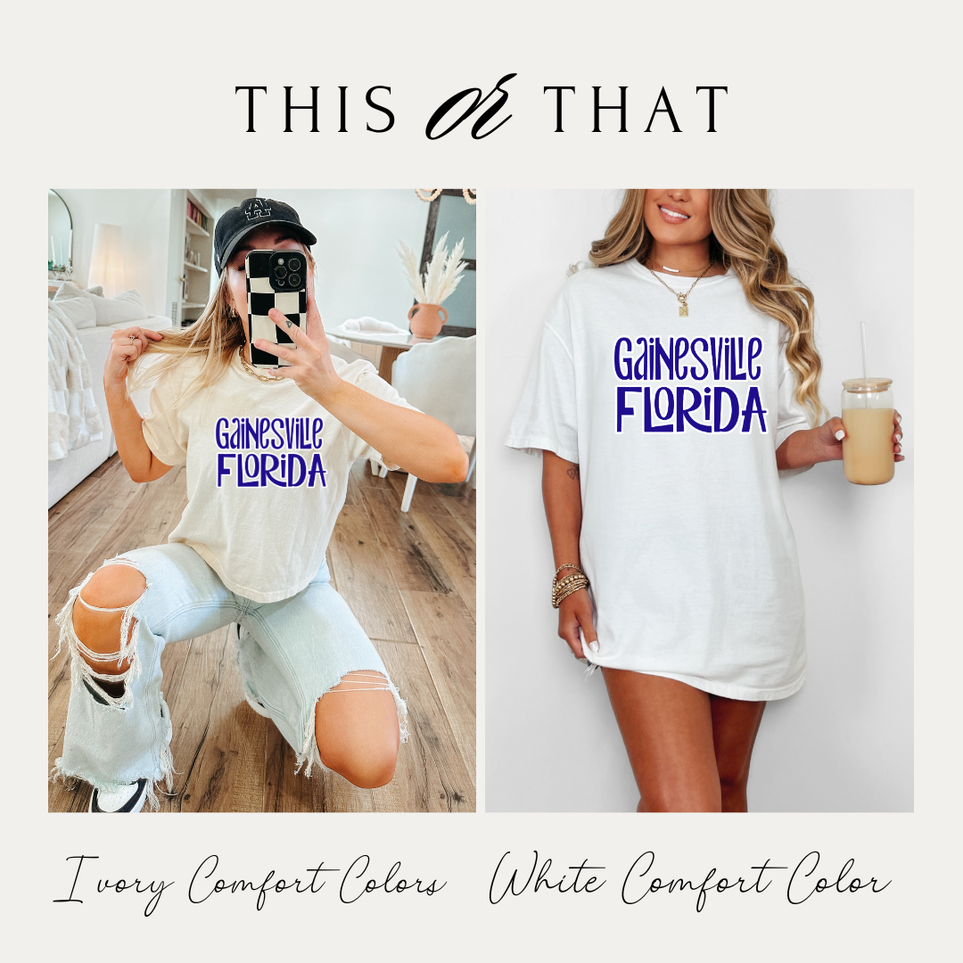 Gainesville Florida Shirt, Florida Short Sleeve Shirt, Comfort Colors shirt, Gators sports shirt, Gameday Tee, Football Fan Gift Gameday Tee