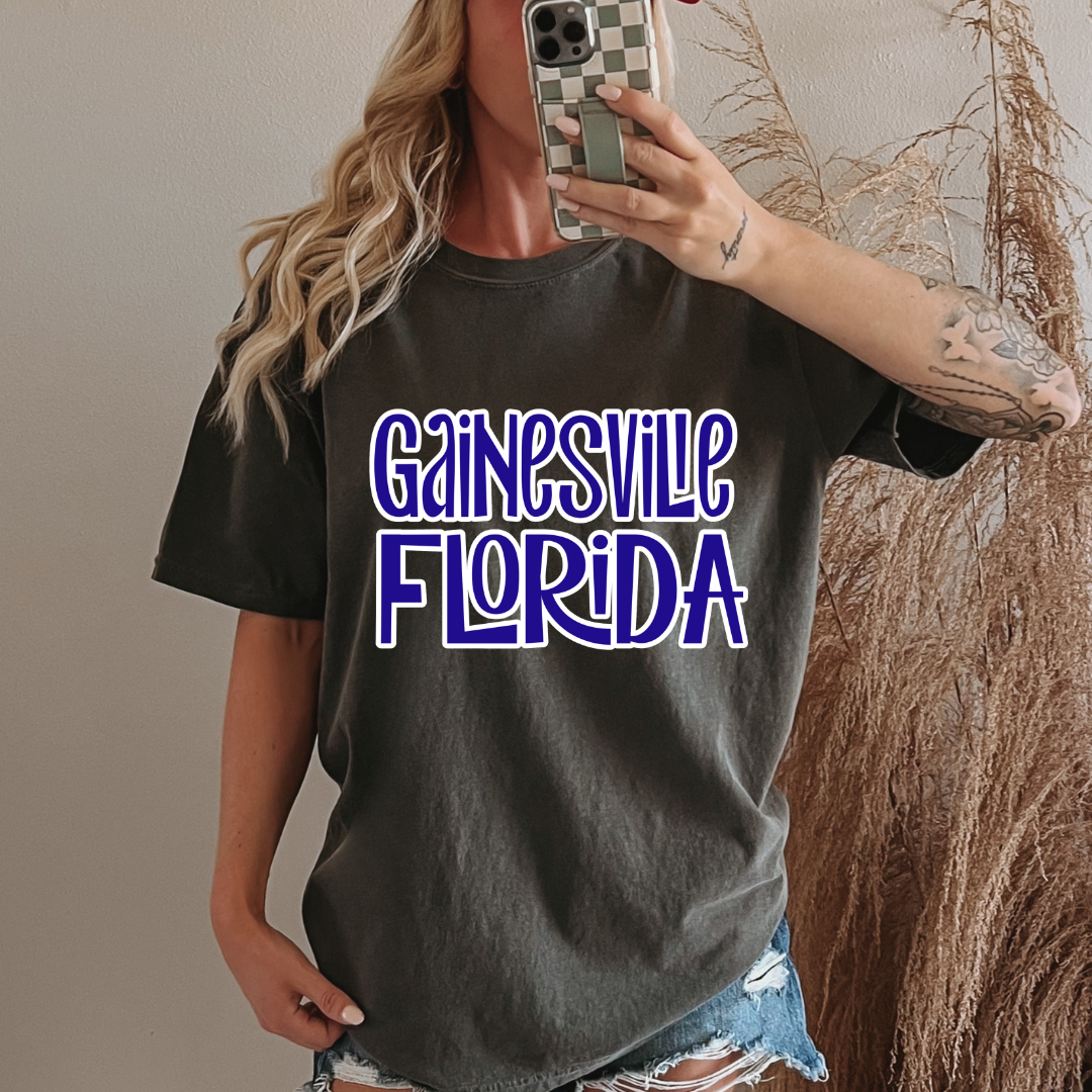 Gainesville Florida Shirt, Florida Short Sleeve Shirt, Comfort Colors shirt, Gators sports shirt, Gameday Tee, Football Fan Gift Gameday Tee