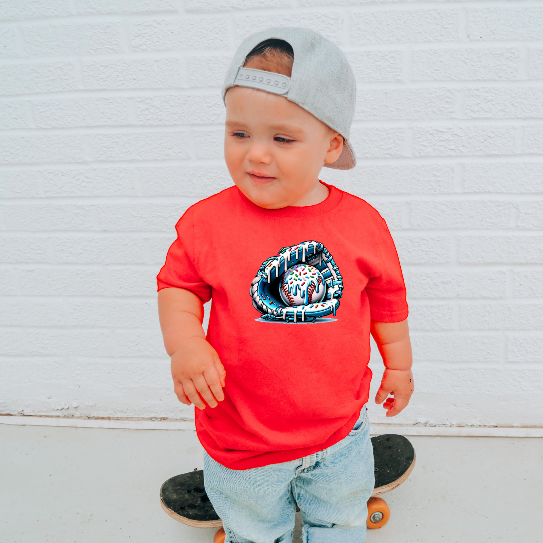 Baseball Glove Shirt Baseball Drip Tee Baseball Drip Kids Tee Youth DriFit Tee Ice Cream Drip Shirt Travel Ball Swag Youth Baseball Gear