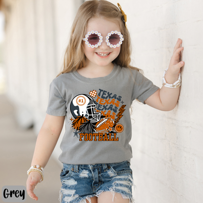 Kids Longhorn Collage Tshirt UT Fan Gift Gameday Tee for Family Orange and White Tshirt  Football Tee Team Spirit Gift for Longhorn
