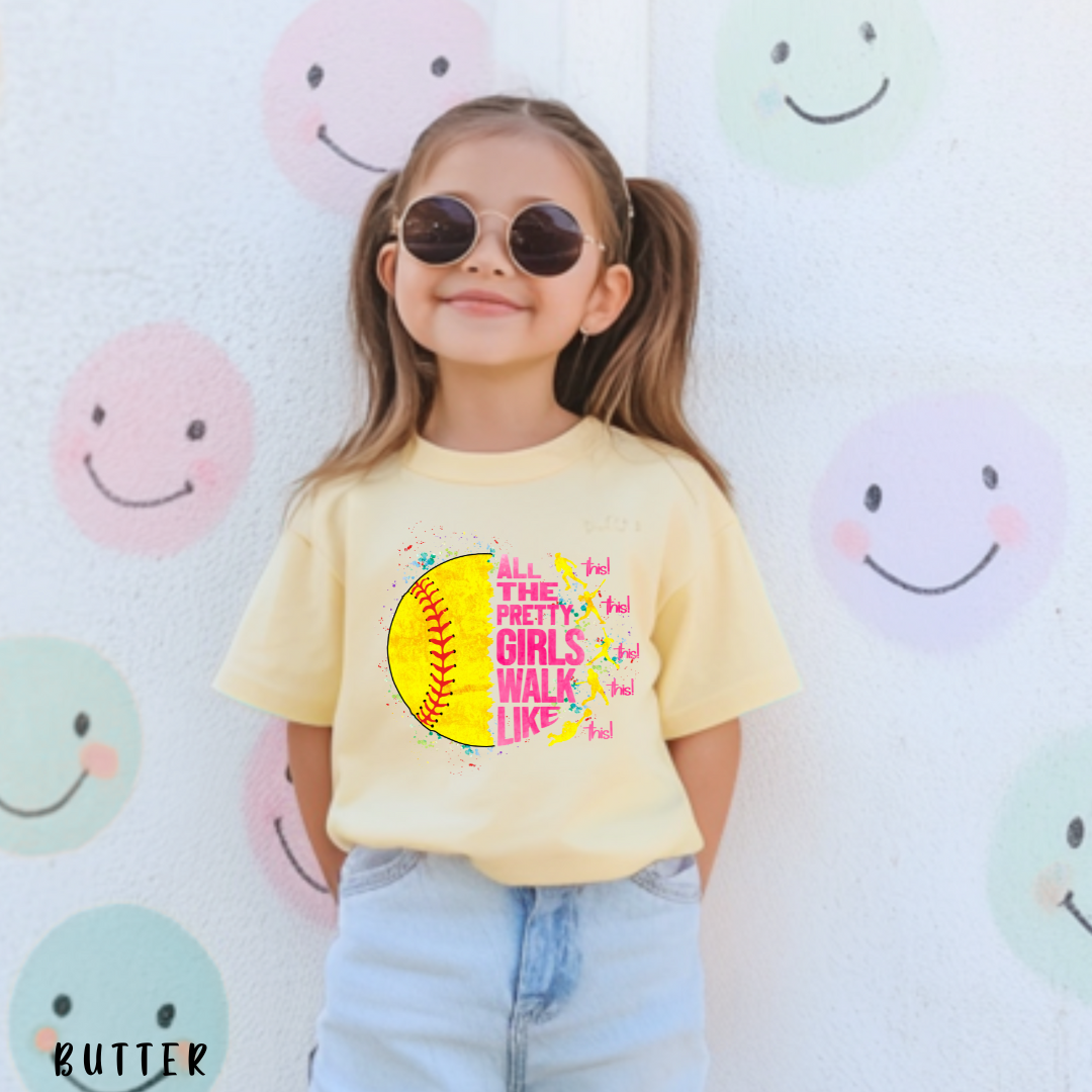 Softball Kids Shirt : All The Pretty Girls - Game Day Tee