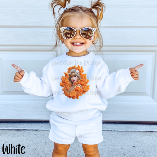 Kids Showgirl T-shirt, FAUX Needle Point Sweatshirt for Toddlers