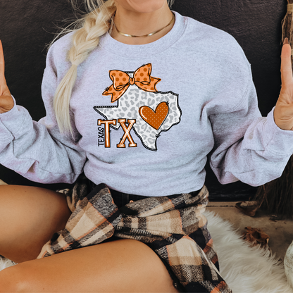 Texas Horns Distressed T-shirt Design Texas Comfort Colors® Shirt Texas Retro Style Coquette Bow Tee Game Day Texas T-shirt Fan Gift