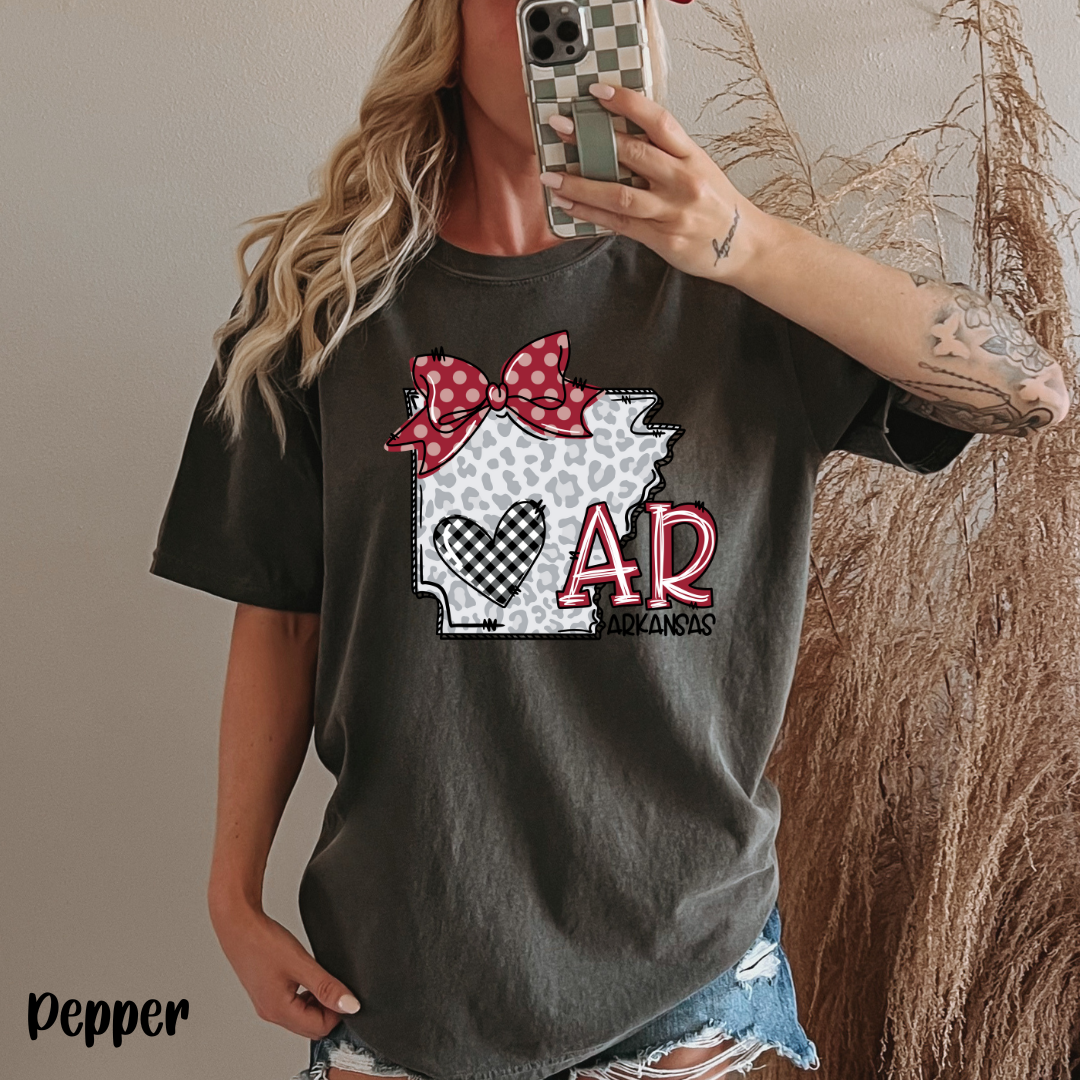 Arkansas State Bow T-Shirt: Pride Travel Tee