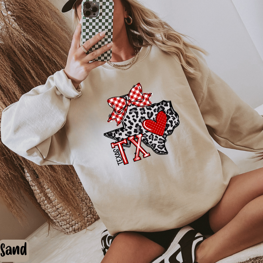 Tech Texas Distressed T-shirt Design Texas Comfort Colors® Shirt Texas Tech Retro Style Bow Tee Game Day Raider Tshirt Fan Gift Football Tee