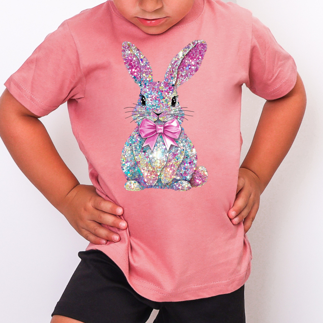 Mauvelous t-shirt with a Faux rhinestone bunny design 