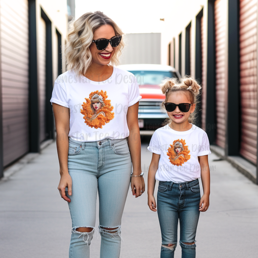 Kids Showgirl T-shirt, FAUX Needle Point Sweatshirt for Toddlers