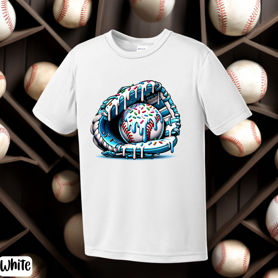Baseball Glove Shirt Baseball Drip Tee Baseball Drip Kids Tee Youth DriFit Tee Ice Cream Drip Shirt Travel Ball Swag Youth Baseball Gear