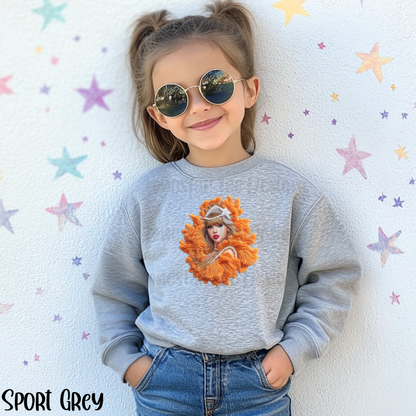 Kids Showgirl T-shirt, FAUX Needle Point Sweatshirt for Toddlers