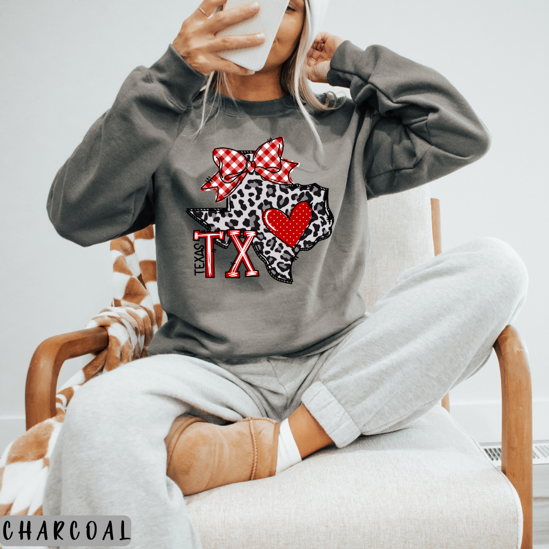 Tech Texas Distressed T-shirt Design Texas Comfort Colors® Shirt Texas Tech Retro Style Bow Tee Game Day Raider Tshirt Fan Gift Football Tee