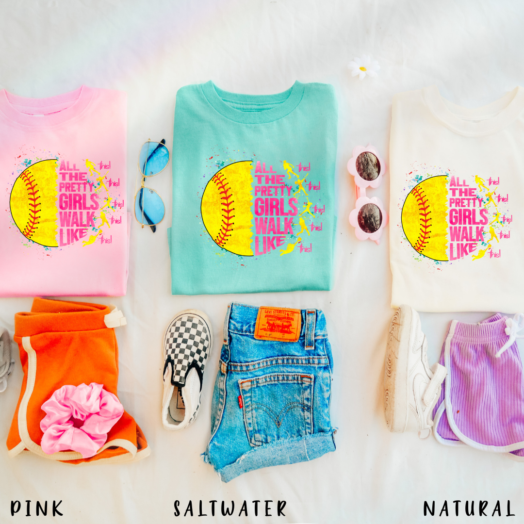 Softball Kids Shirt : All The Pretty Girls - Game Day Tee