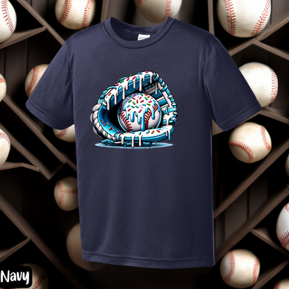 Baseball Glove Shirt Baseball Drip Tee Baseball Drip Kids Tee Youth DriFit Tee Ice Cream Drip Shirt Travel Ball Swag Youth Baseball Gear