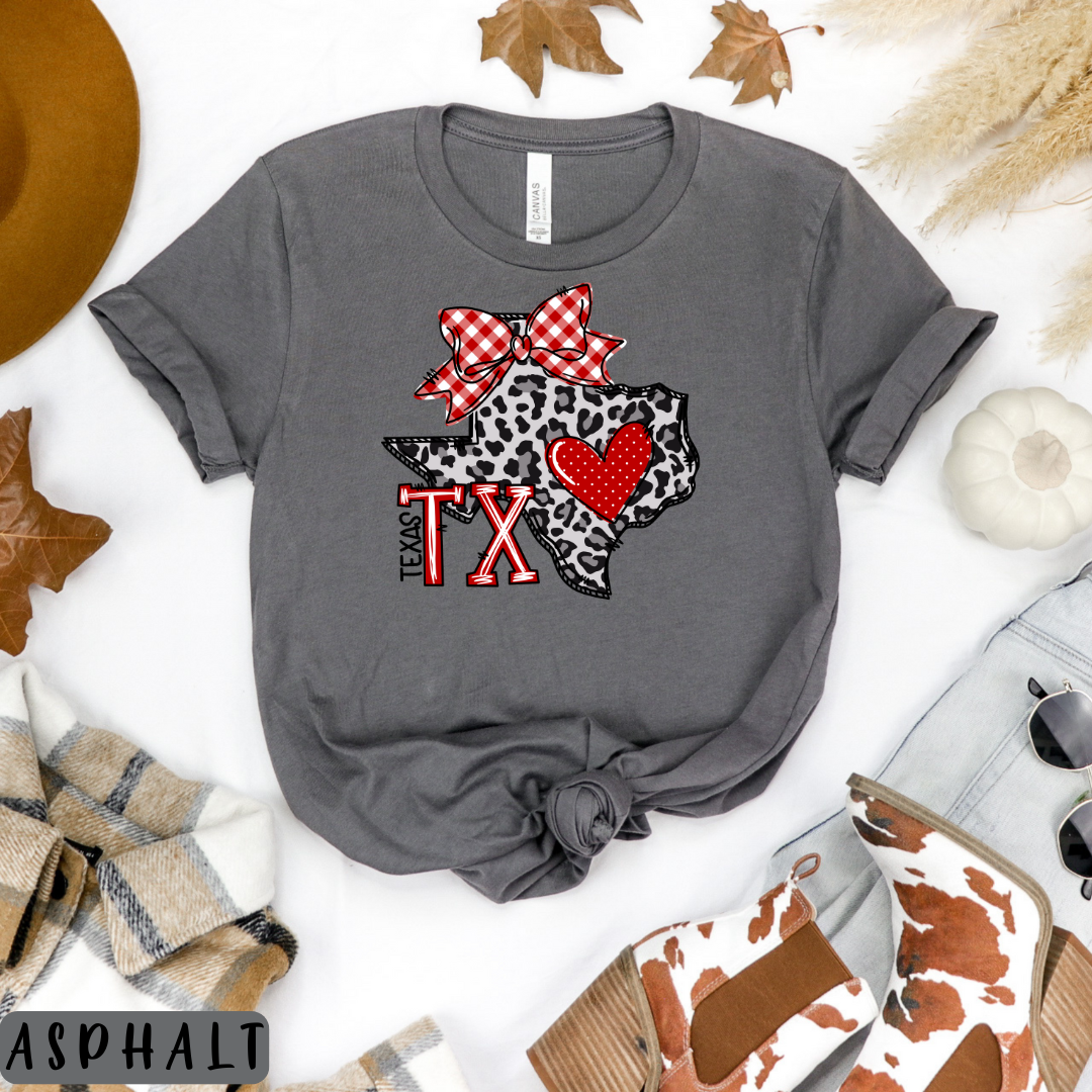 Tech Texas Distressed T-shirt Design Texas Comfort Colors® Shirt Texas Tech Retro Style Bow Tee Game Day Raider Tshirt Fan Gift Football Tee