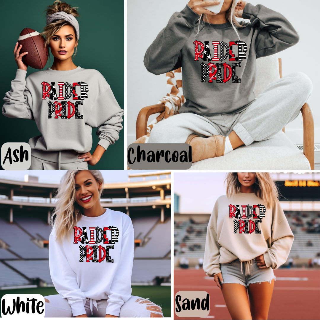 Raider Pride T-Shirt, Red and Black Game Day Tee, TECH Fan Gift Gameday Tee Tech Lover Shirt Raider Pride Doodle Design Texas Tech Mom Shirt