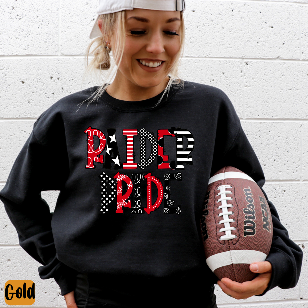 Raider Pride T-Shirt, Red and Black Game Day Tee, TECH Fan Gift Gameday Tee Tech Lover Shirt Raider Pride Doodle Design Texas Tech Mom Shirt