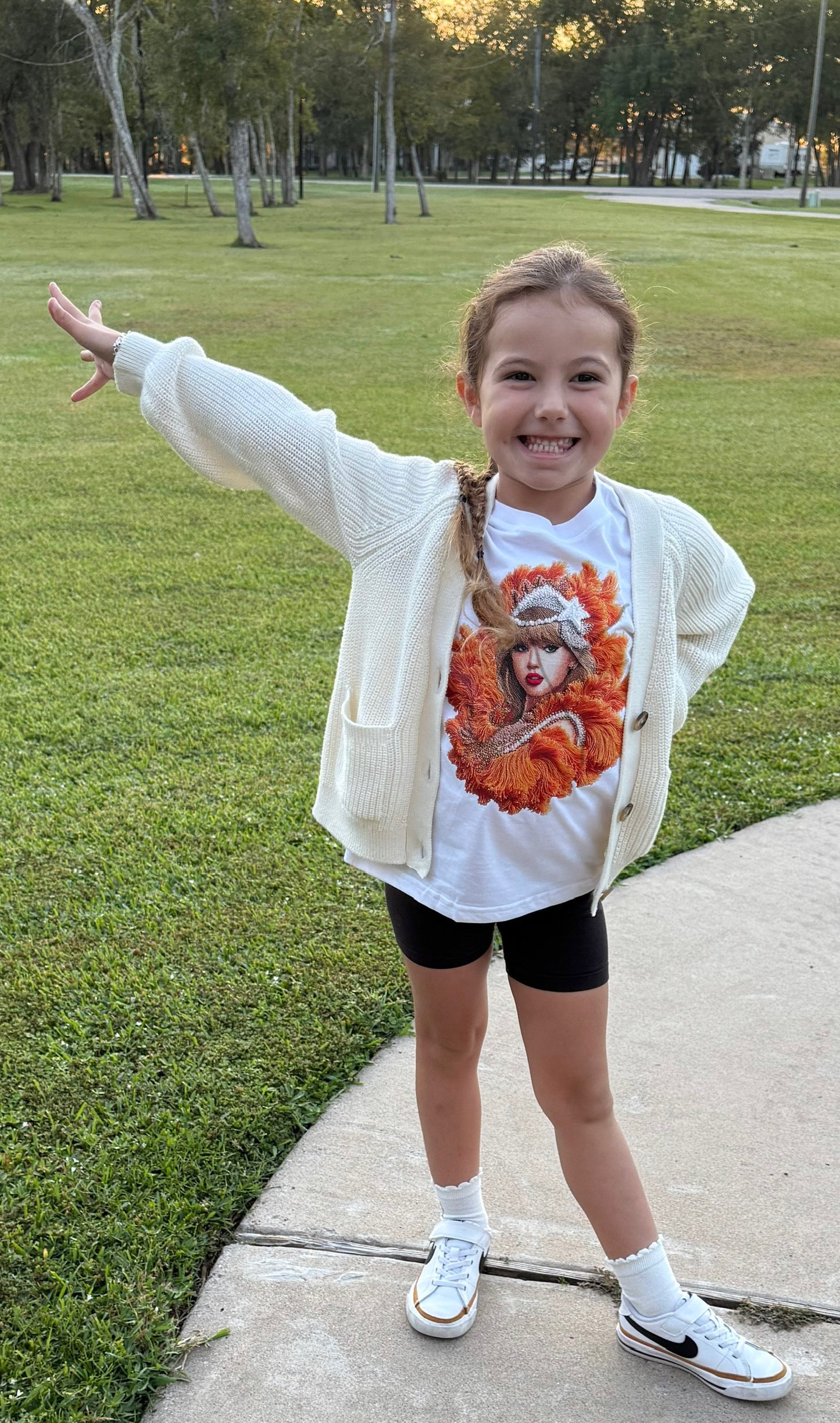 Kids Showgirl T-shirt, FAUX Needle Point Sweatshirt for Toddlers