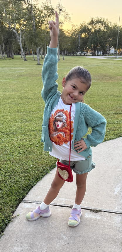 Kids Showgirl T-shirt, FAUX Needle Point Sweatshirt for Toddlers