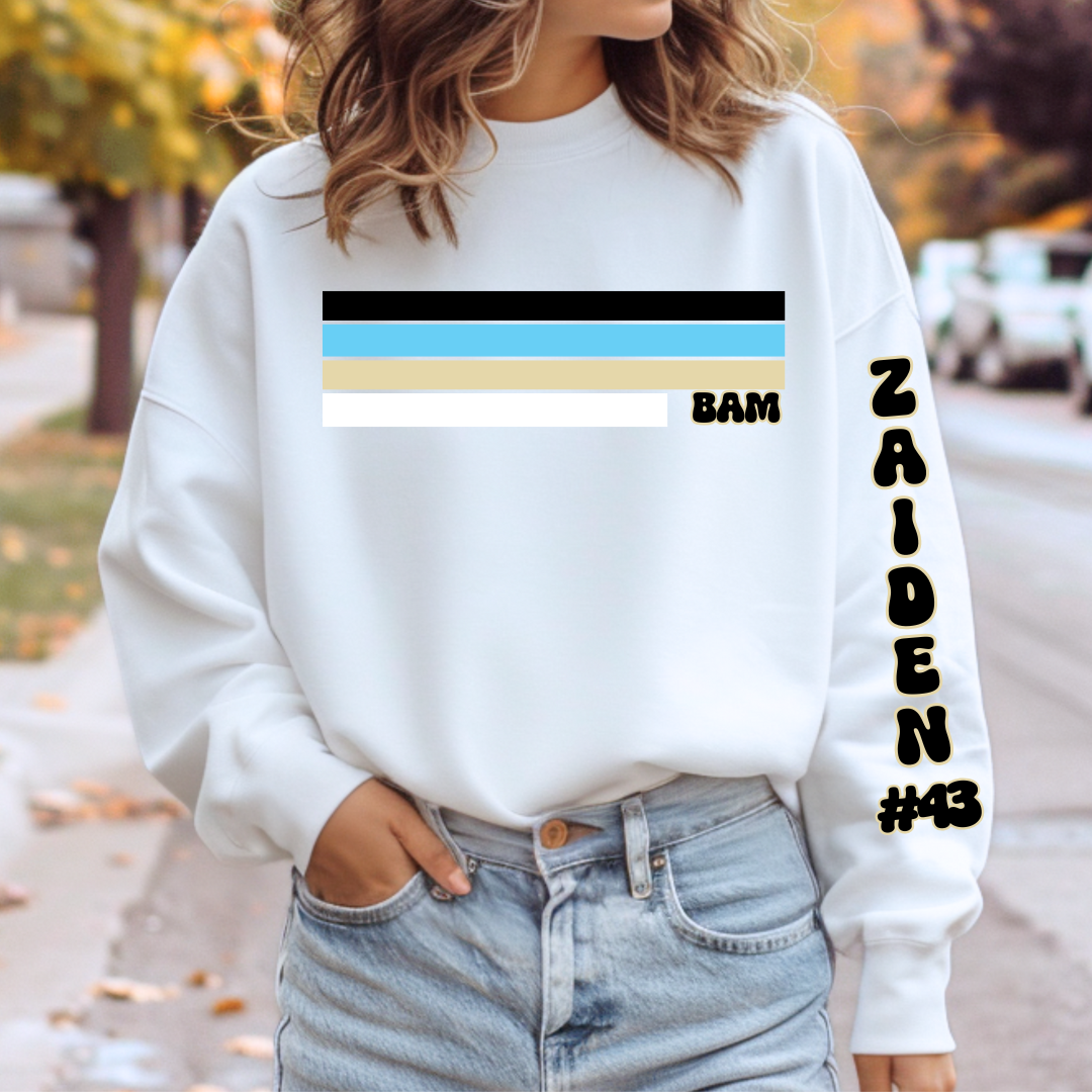 Custom Striped Shirt perfect for sports, work, or school