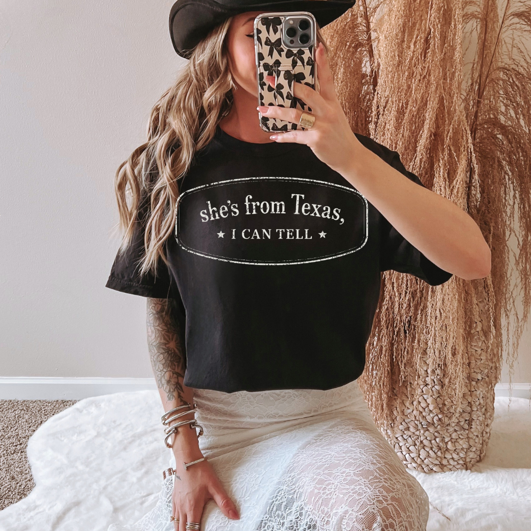 She’s From Texas Shirt, Retro Texas Tee, Southern Cowgirl Country Style T-Shirt, Texas Pride Unisex Top